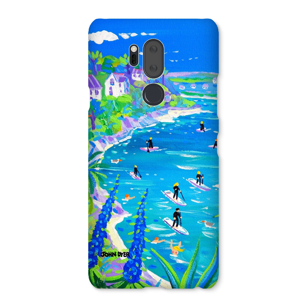 Snap Art Phone Case. SUP Paddleboarding, Gannel Estuary, Newquay. Artist John Dyer. Cornwall Art Gallery