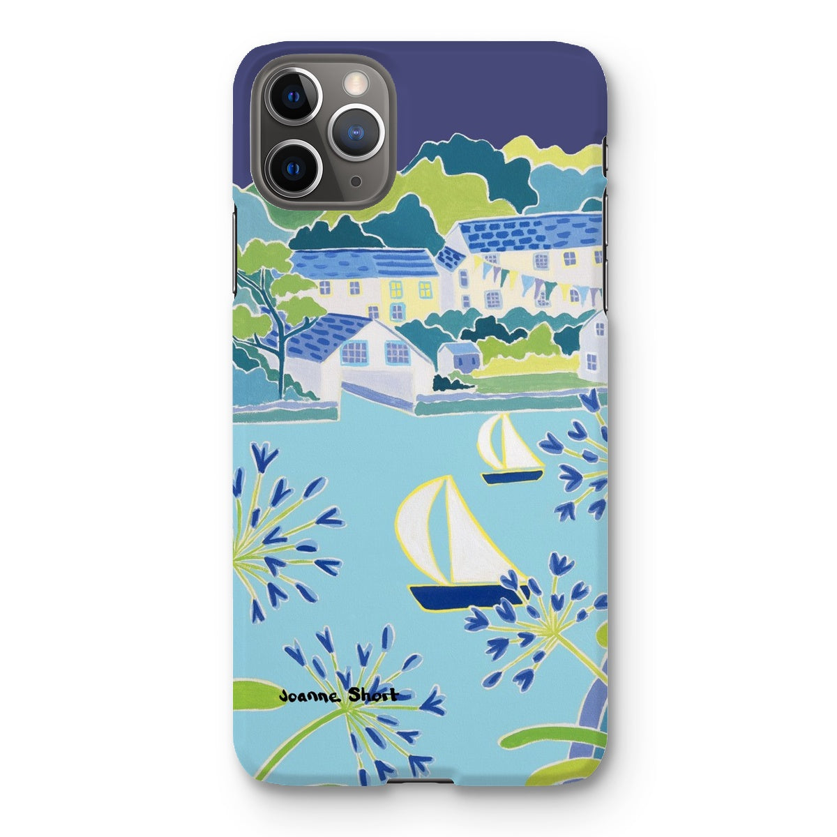 Snap Art Phone Case. Helford River & Village. Artist Joanne Short. Cornwall Art Gallery