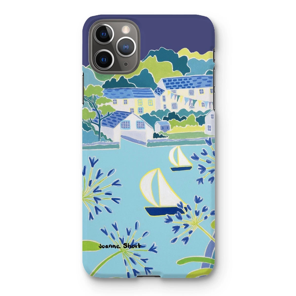 Snap Art Phone Case. Helford River & Village. Artist Joanne Short. Cornwall Art Gallery Joanne Short