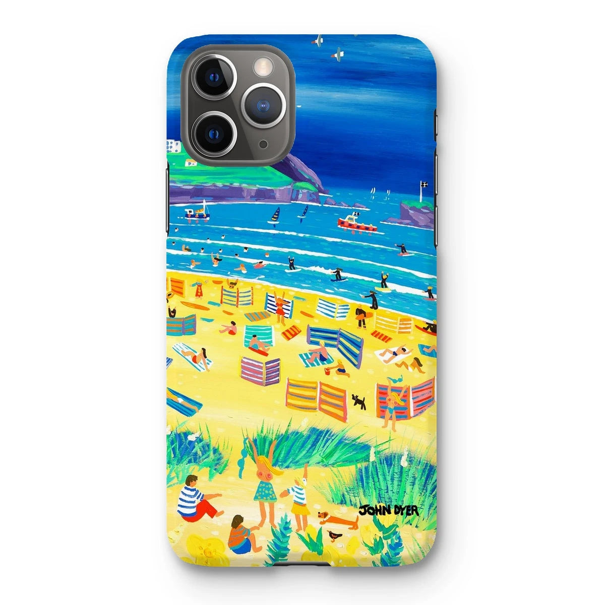 Snap Art Phone Case. Perranporth Beach. Artist John Dyer. Cornwall Art Gallery John Dyer