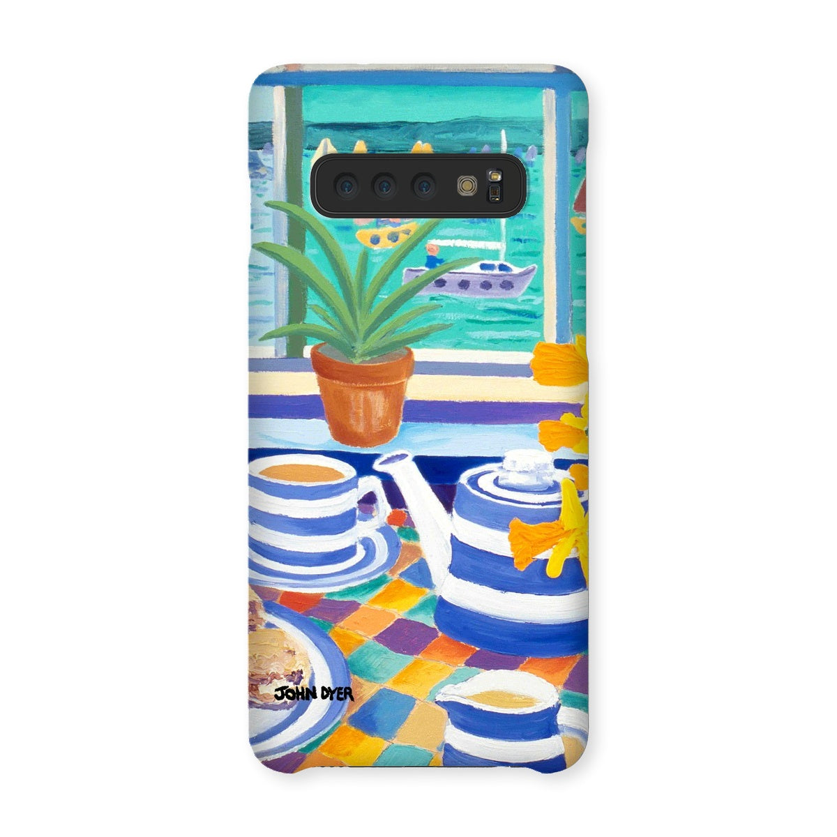 Snap Art Phone Case. Cornishware. Artist John Dyer. Cornwall Art Gallery