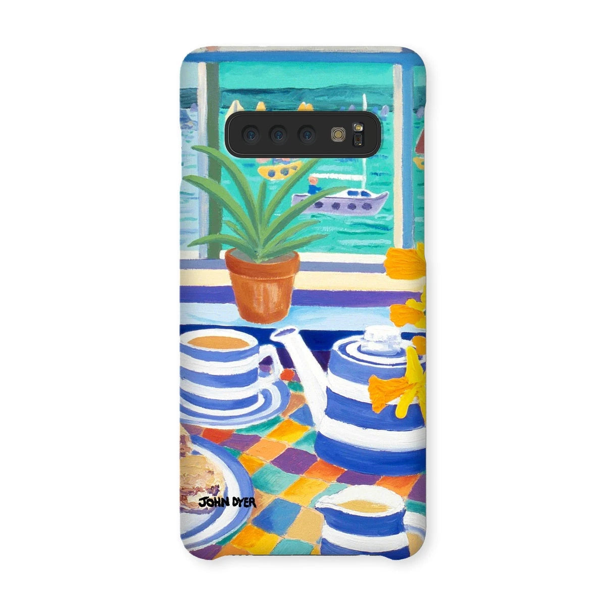 Snap Art Phone Case. Cornishware. Artist John Dyer. Cornwall Art Gallery John Dyer