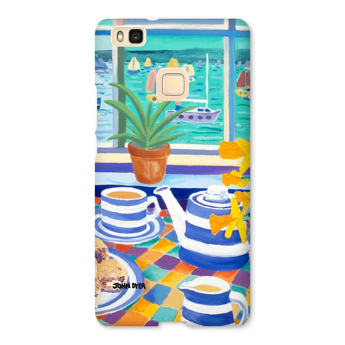 Snap Art Phone Case. Cornishware. Artist John Dyer. Cornwall Art Gallery John Dyer