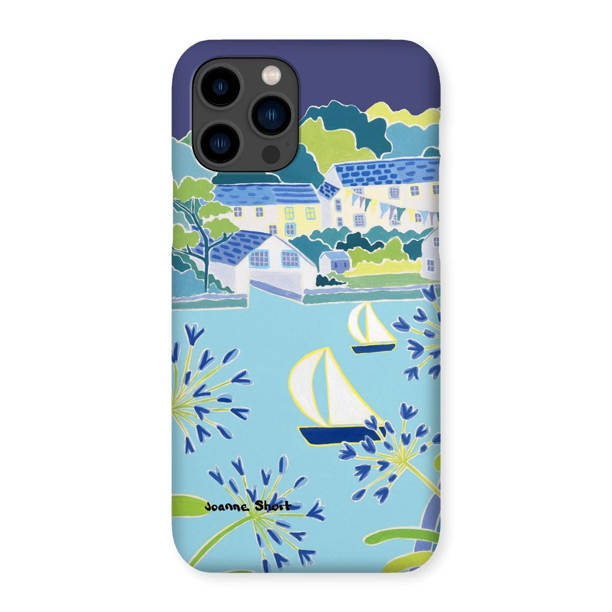 Snap Art Phone Case. Helford River & Village. Artist Joanne Short. Cornwall Art Gallery Joanne Short