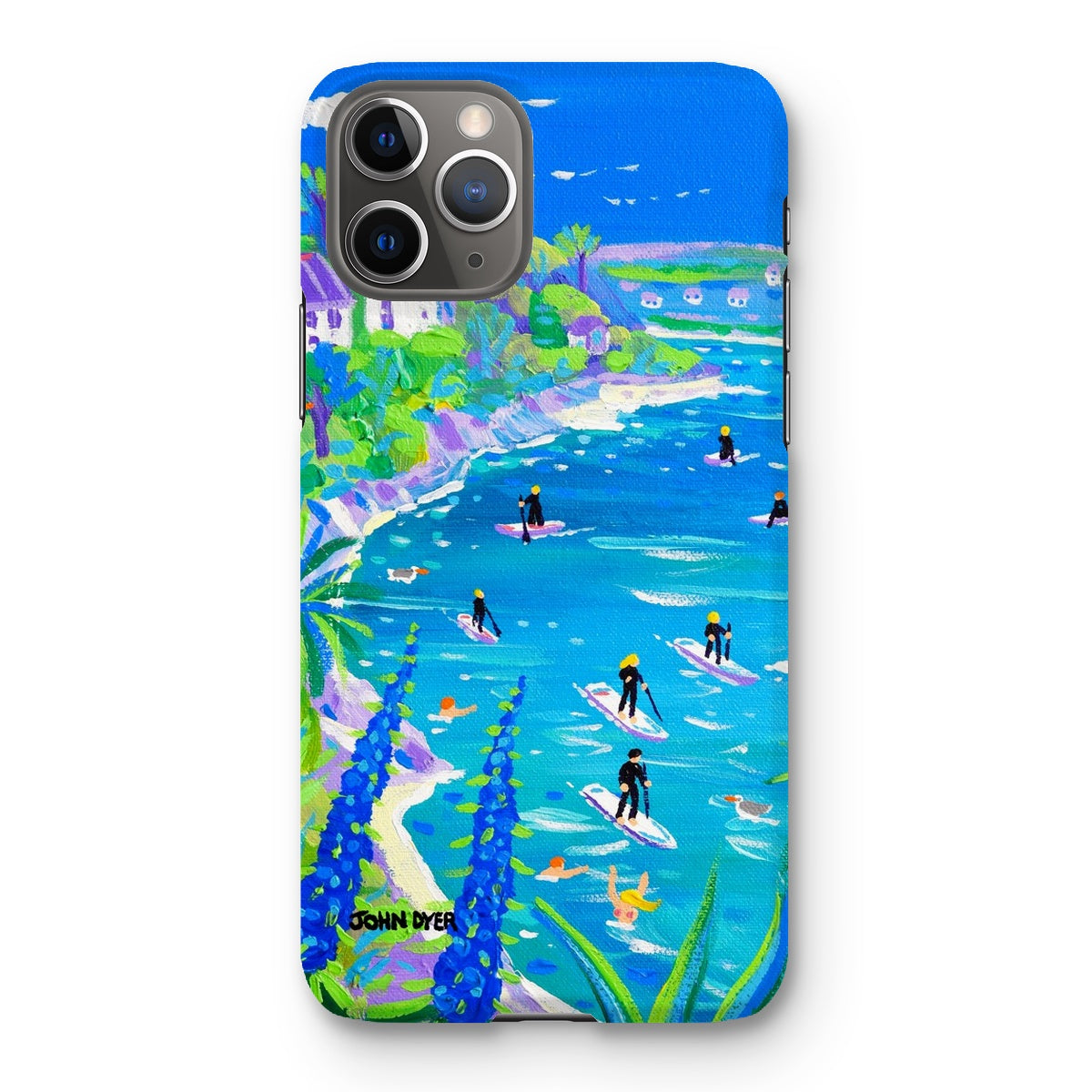 Snap Art Phone Case. SUP Paddleboarding, Gannel Estuary, Newquay. Artist John Dyer. Cornwall Art Gallery