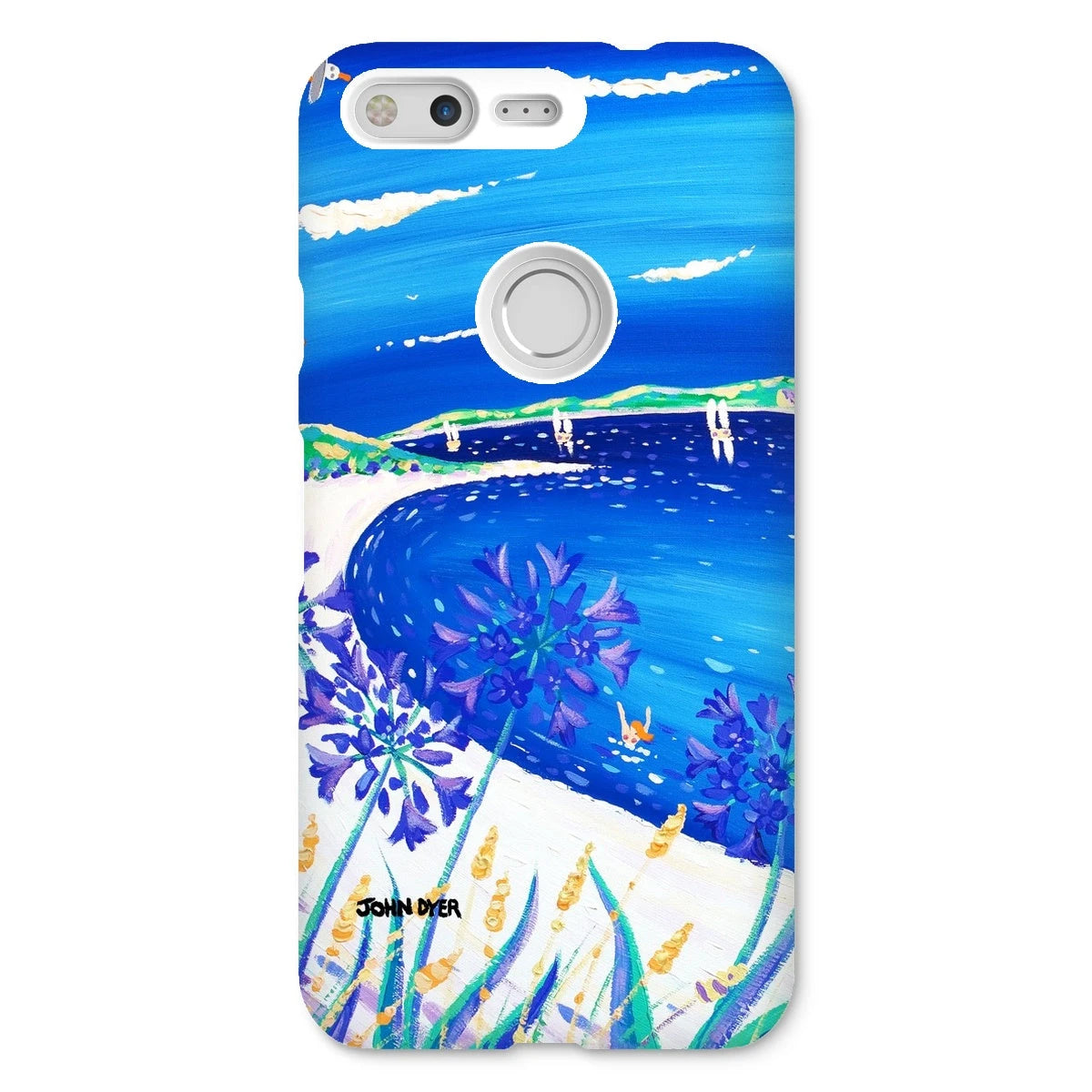 Snap Art Phone Case. Agapanthus Flowers, Tresco. Artist John Dyer. Cornwall Art Gallery. John Dyer