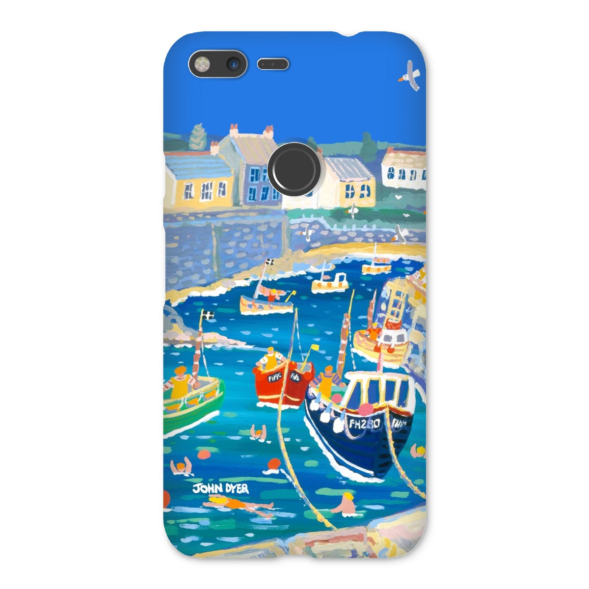 Snap Art Phone Case. Coverack Harbour. Artist John Dyer. Cornwall Art Gallery