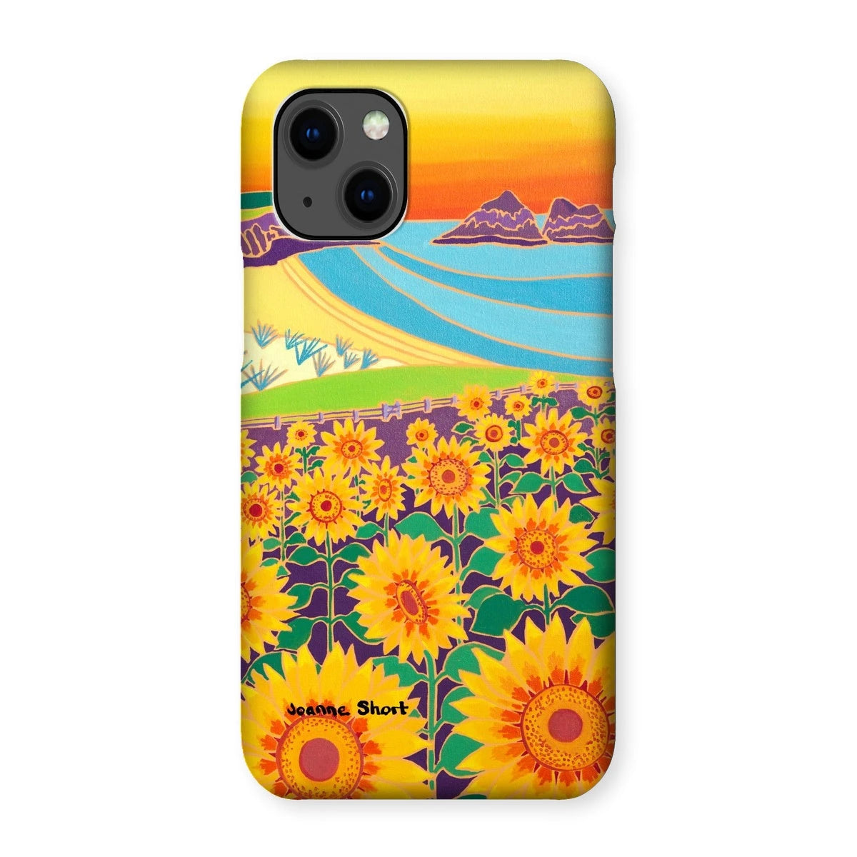 Snap Art Phone Case. Sunflowers, Holywell Bay. Artist Joanne Short. Cornwall Art Gallery Joanne Short