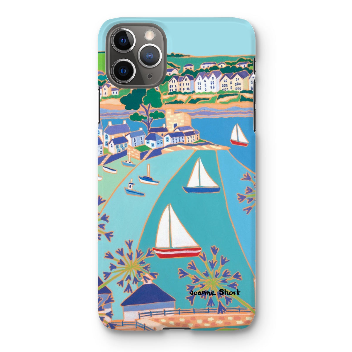 Snap Art Phone Case. Polruan & Fowey River. Artist Joanne Short. Cornwall Art Gallery