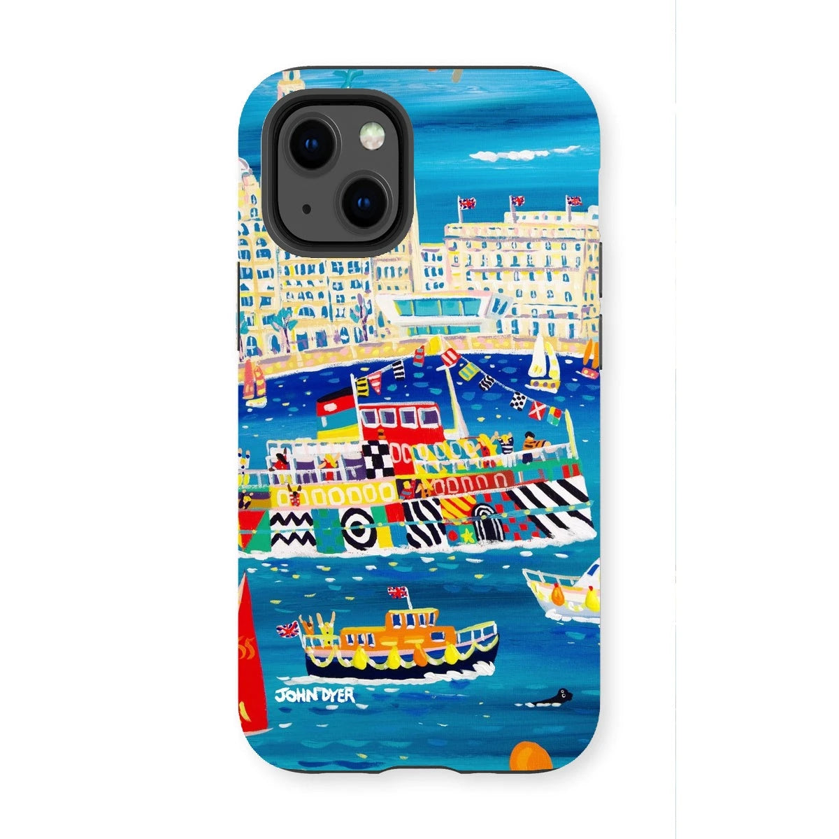 Tough Art Phone Case. Liverpool Mersey River Dazzle Ferry. Artist John Dyer. Cornwall Art Gallery John Dyer