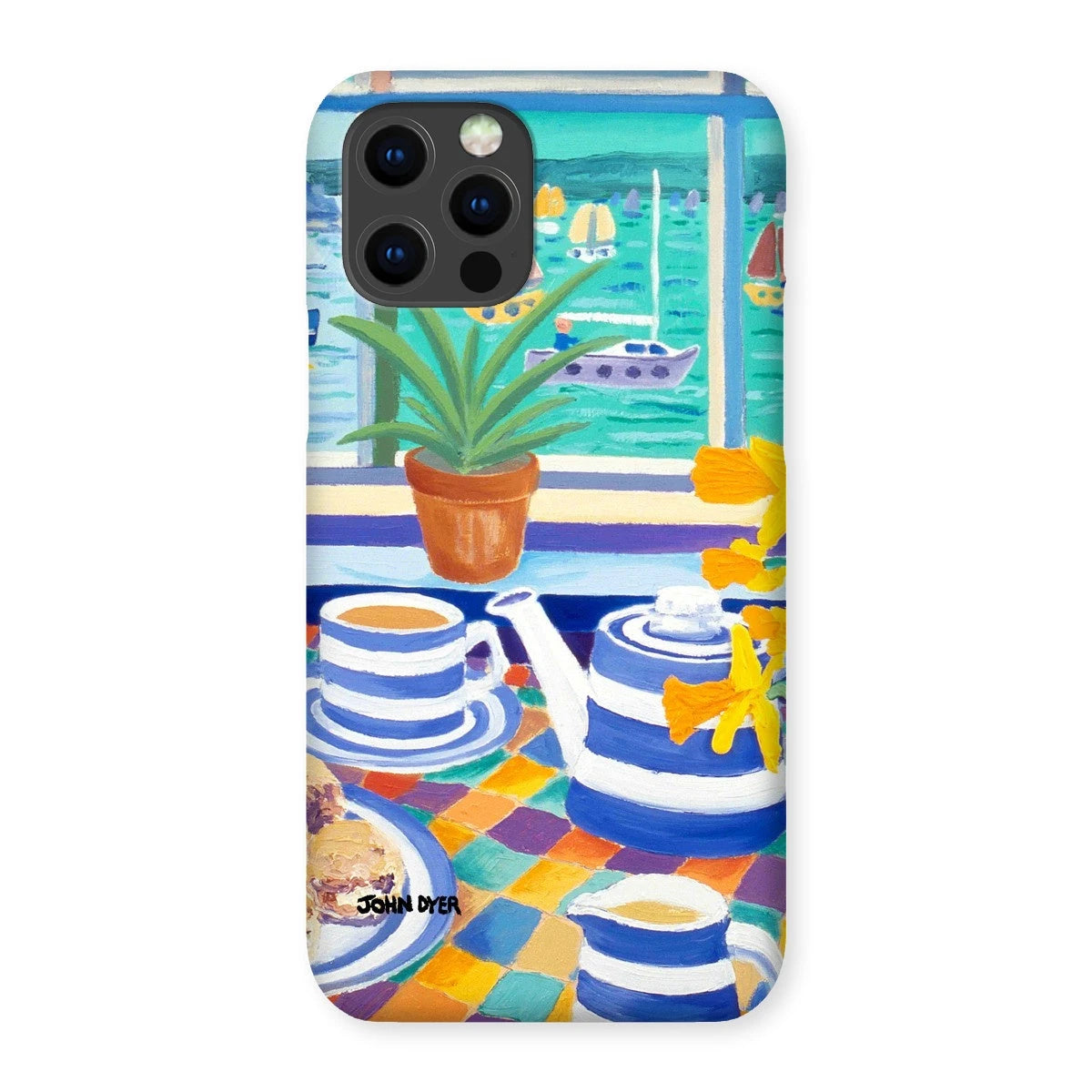 Snap Art Phone Case. Cornishware. Artist John Dyer. Cornwall Art Gallery John Dyer
