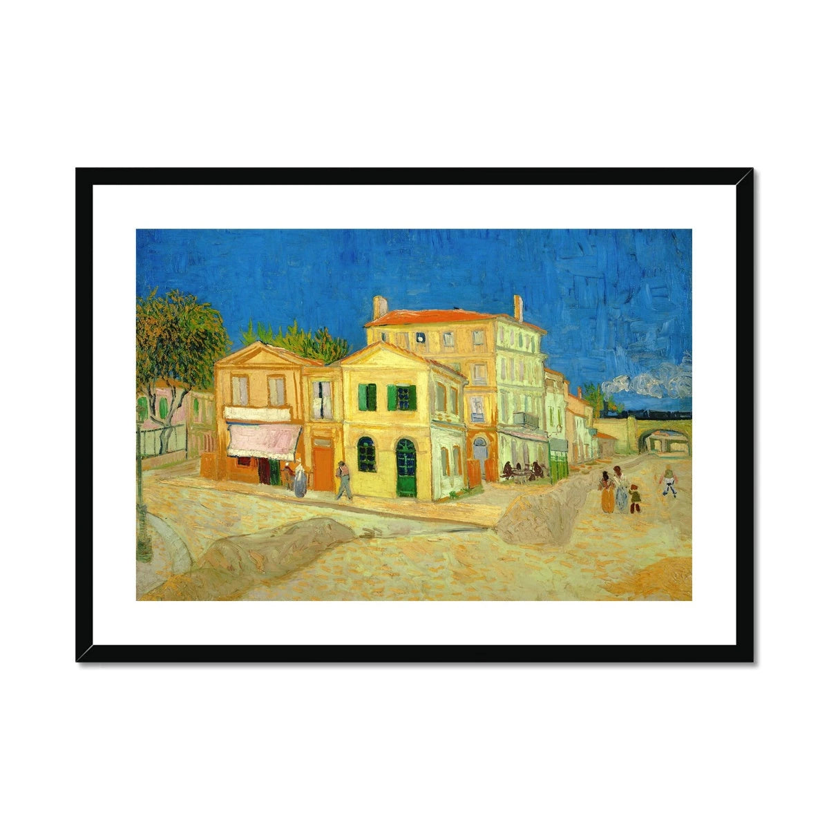 Vincent Van Gogh Framed Open Edition Art Print. 'The Yellow House'. Art Gallery Historic Art Vincent Van Gogh
