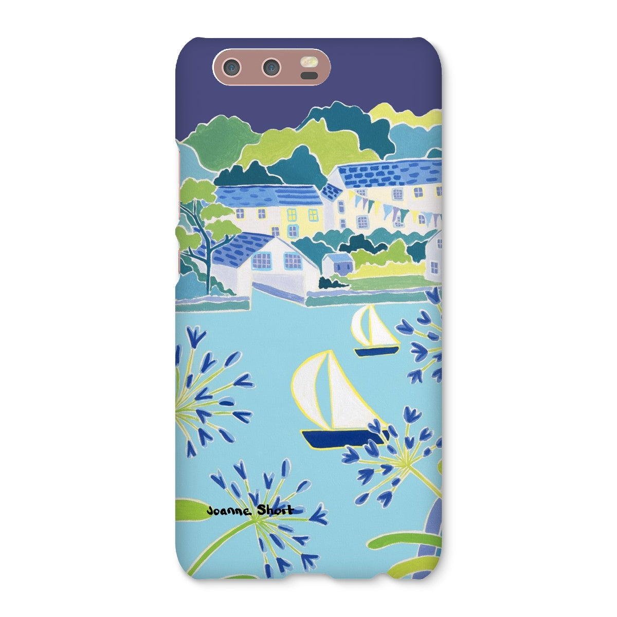 Snap Art Phone Case. Helford River & Village. Artist Joanne Short. Cornwall Art Gallery