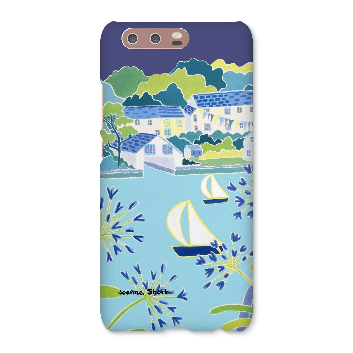 Snap Art Phone Case. Helford River & Village. Artist Joanne Short. Cornwall Art Gallery Joanne Short