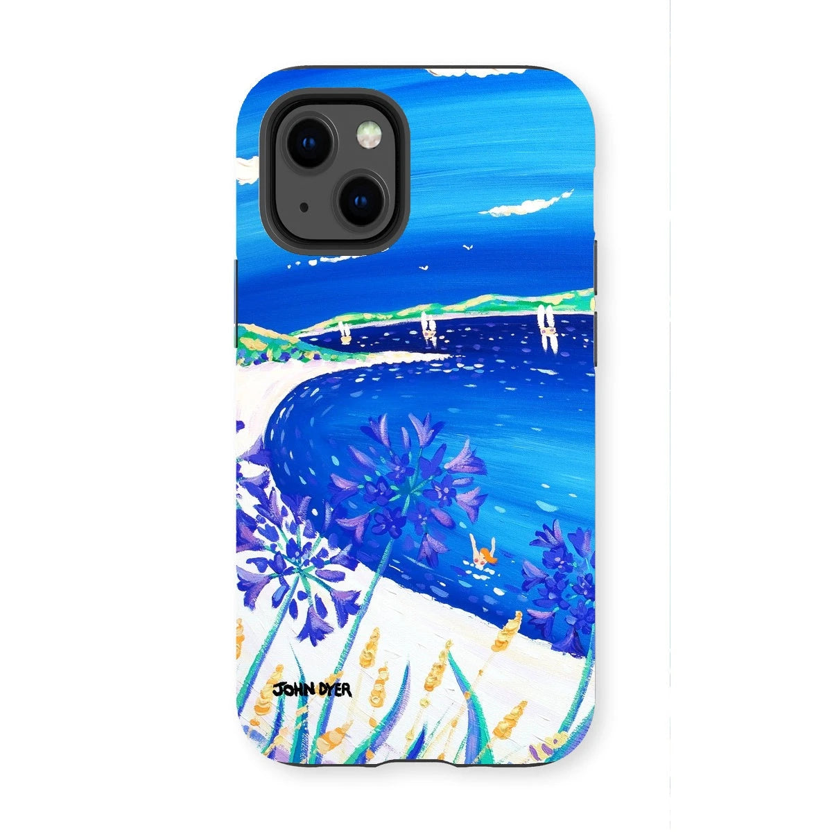 Tough Art Phone Case. Agapanthus Flowers, Tresco. Artist John Dyer. Cornwall Art Gallery. John Dyer