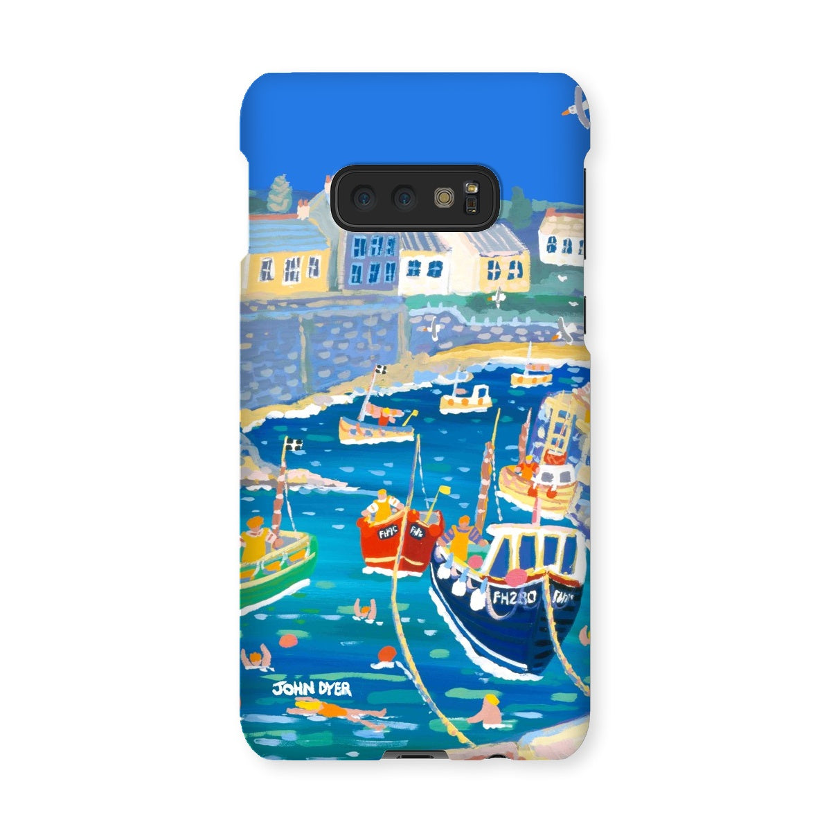 Snap Art Phone Case. Coverack Harbour. Artist John Dyer. Cornwall Art Gallery