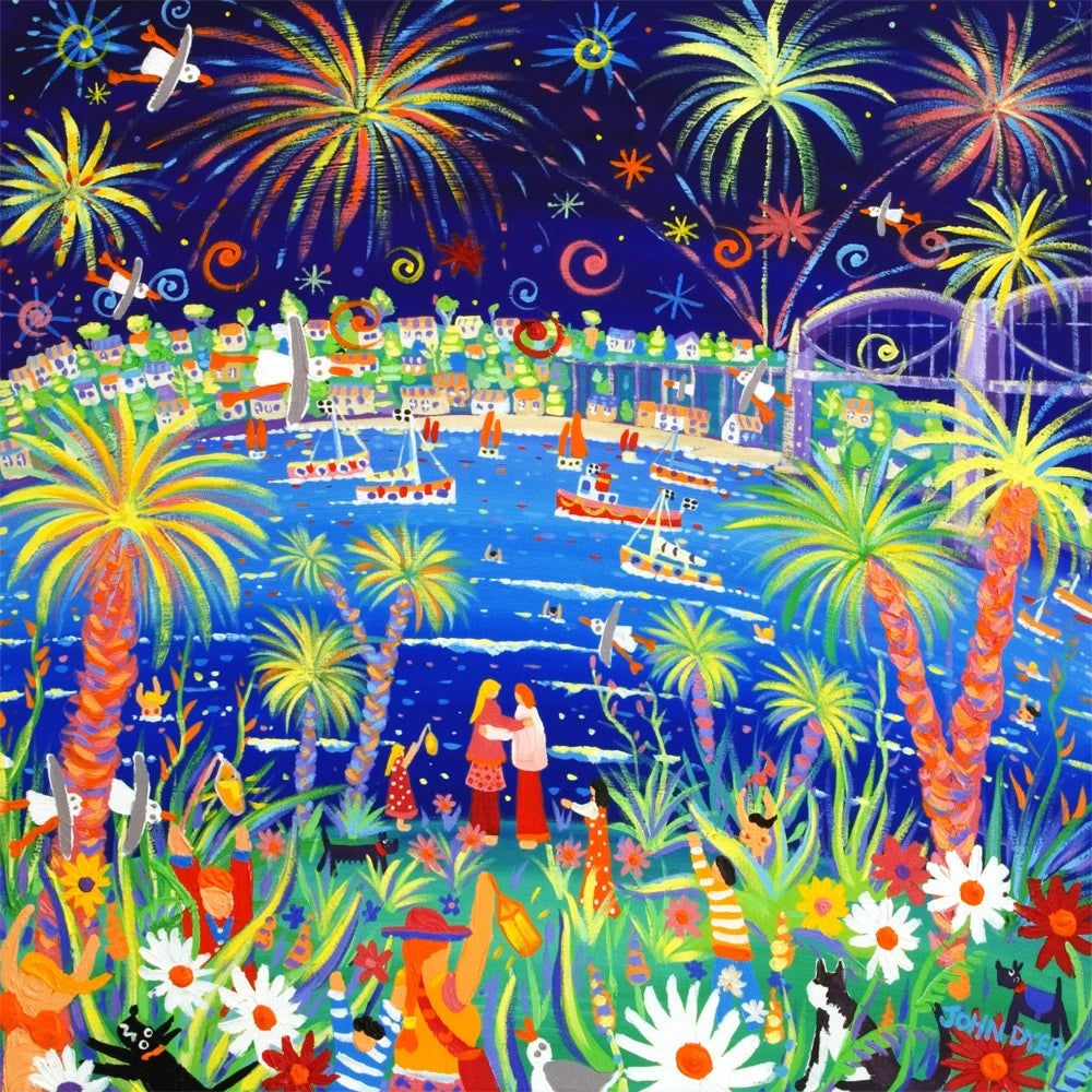 Signed Artist Print by Cornish Artist John Dyer. 'Gateway to Cornwall'. Brunel 200 Celebration. John Dyer