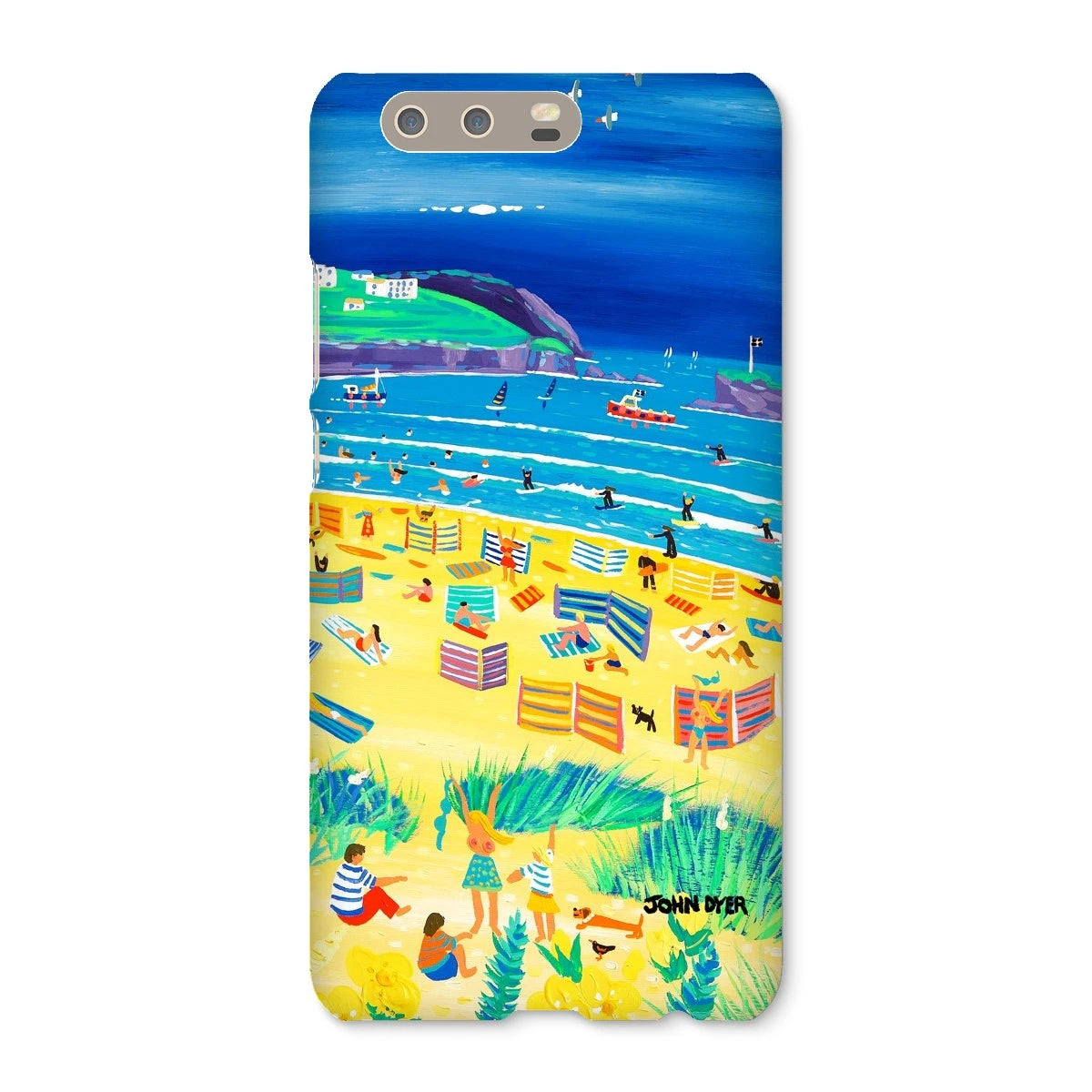 Snap Art Phone Case. Perranporth Beach. Artist John Dyer. Cornwall Art Gallery John Dyer