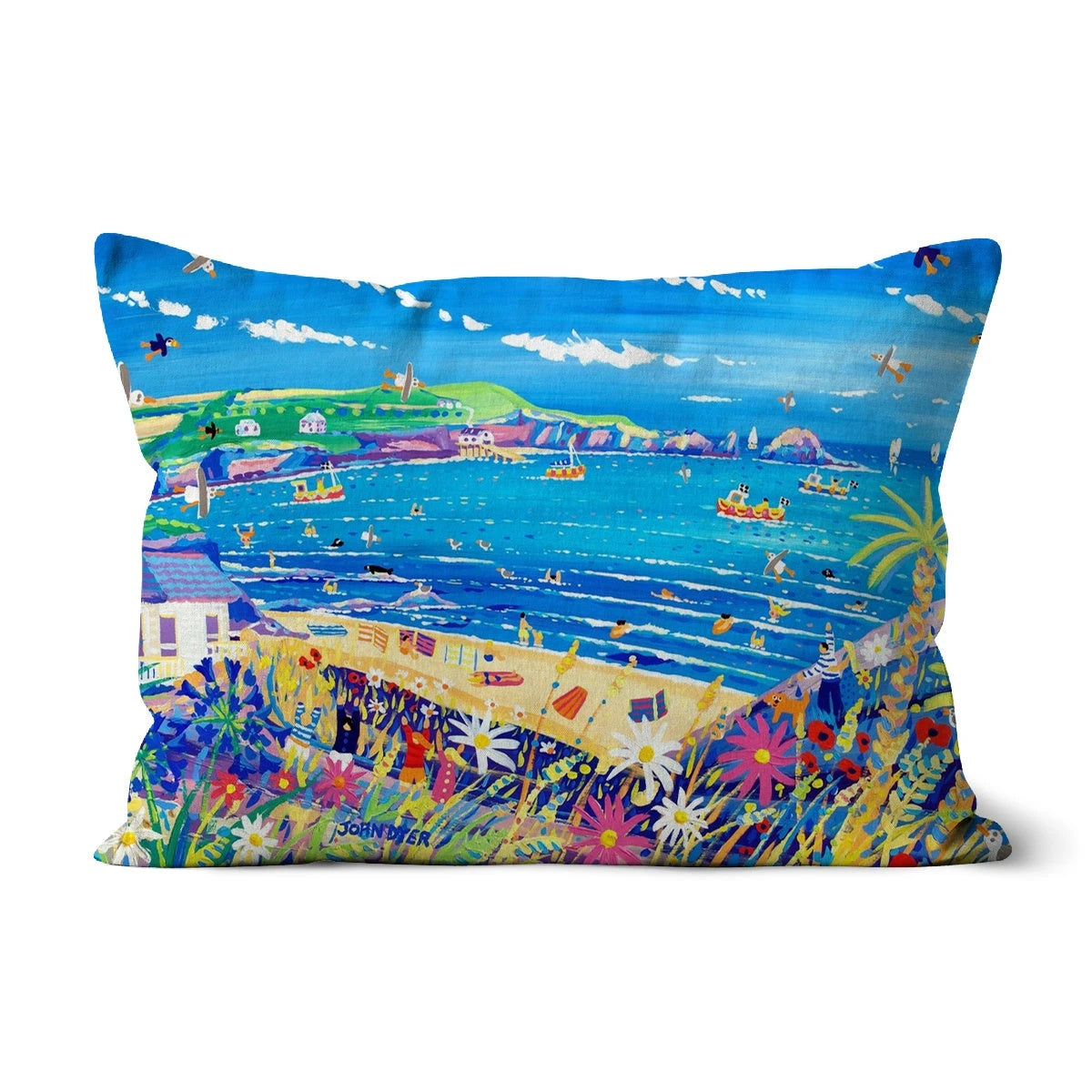 Mother Ivey's Bay Cornwall Art Cushion by John Dyer