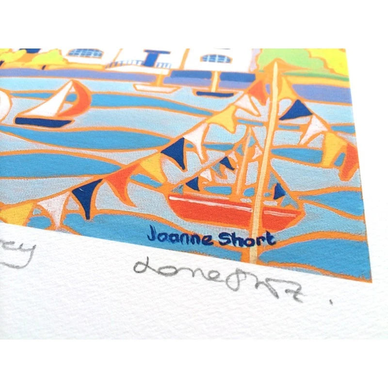 'Houses on the River, Fowey'. Limited Edition Print by Cornish Artist Joanne Short