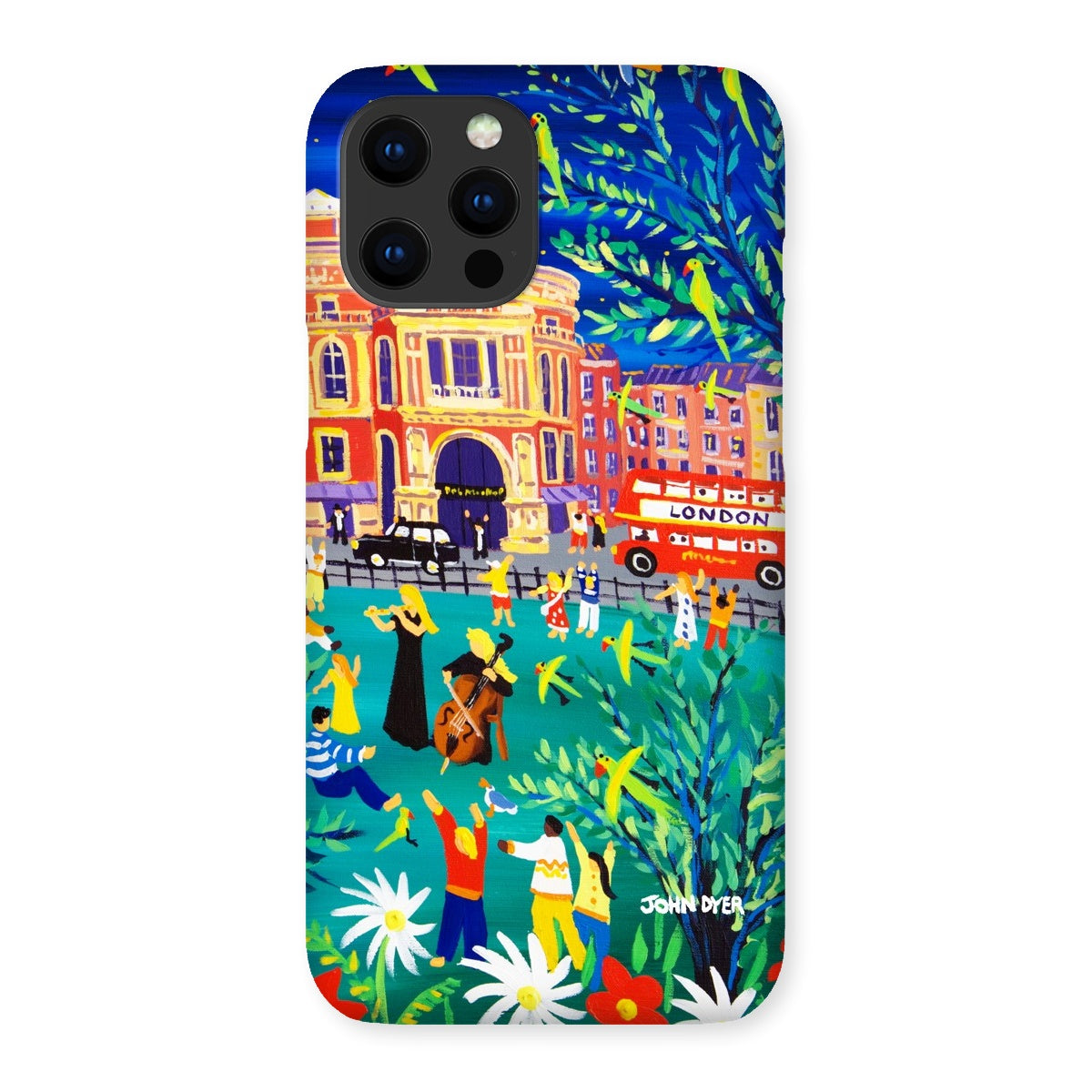 Snap Art Phone Case. Royal Albert Hall, Hyde park, London. Musicians. Artist John Dyer. Cornwall Art Gallery
