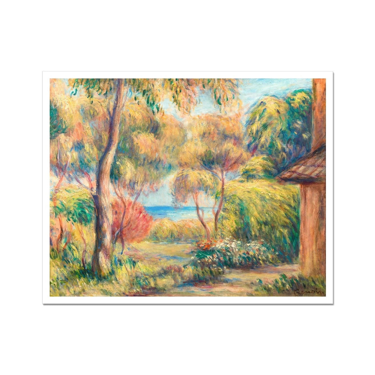 'Paysage à Cagnes-sur-Mer' by Pierre-Auguste Renoir. Garden Open Edition Fine Art Print. Historic Art Pierre-Auguste Renoir