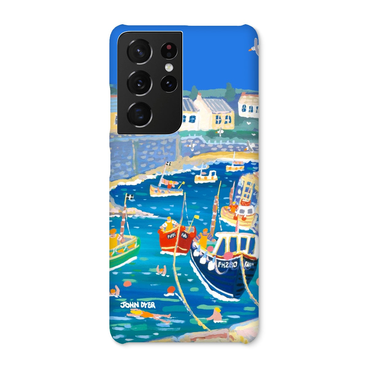 Snap Art Phone Case. Coverack Harbour. Artist John Dyer. Cornwall Art Gallery