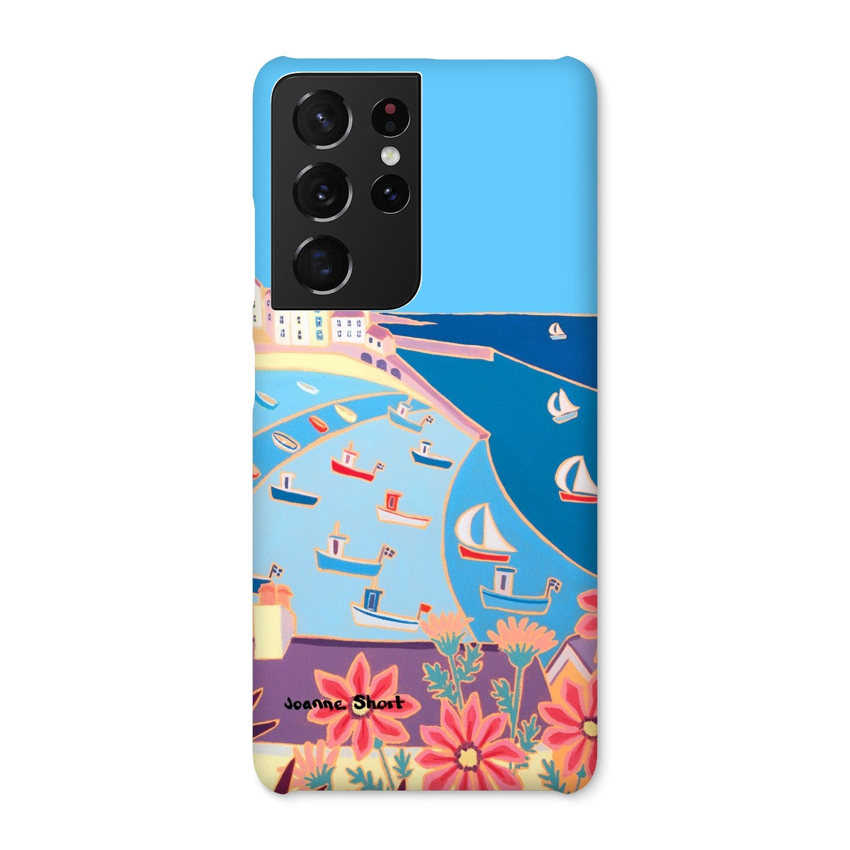 Snap Art Phone Case. St Ives Harbour. Artist Joanne Short. Cornwall Art Gallery