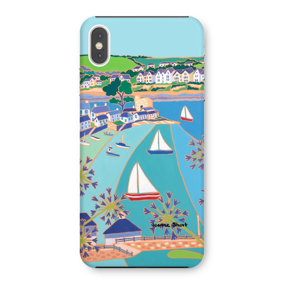 Snap Art Phone Case. Polruan & Fowey River. Artist Joanne Short. Cornwall Art Gallery