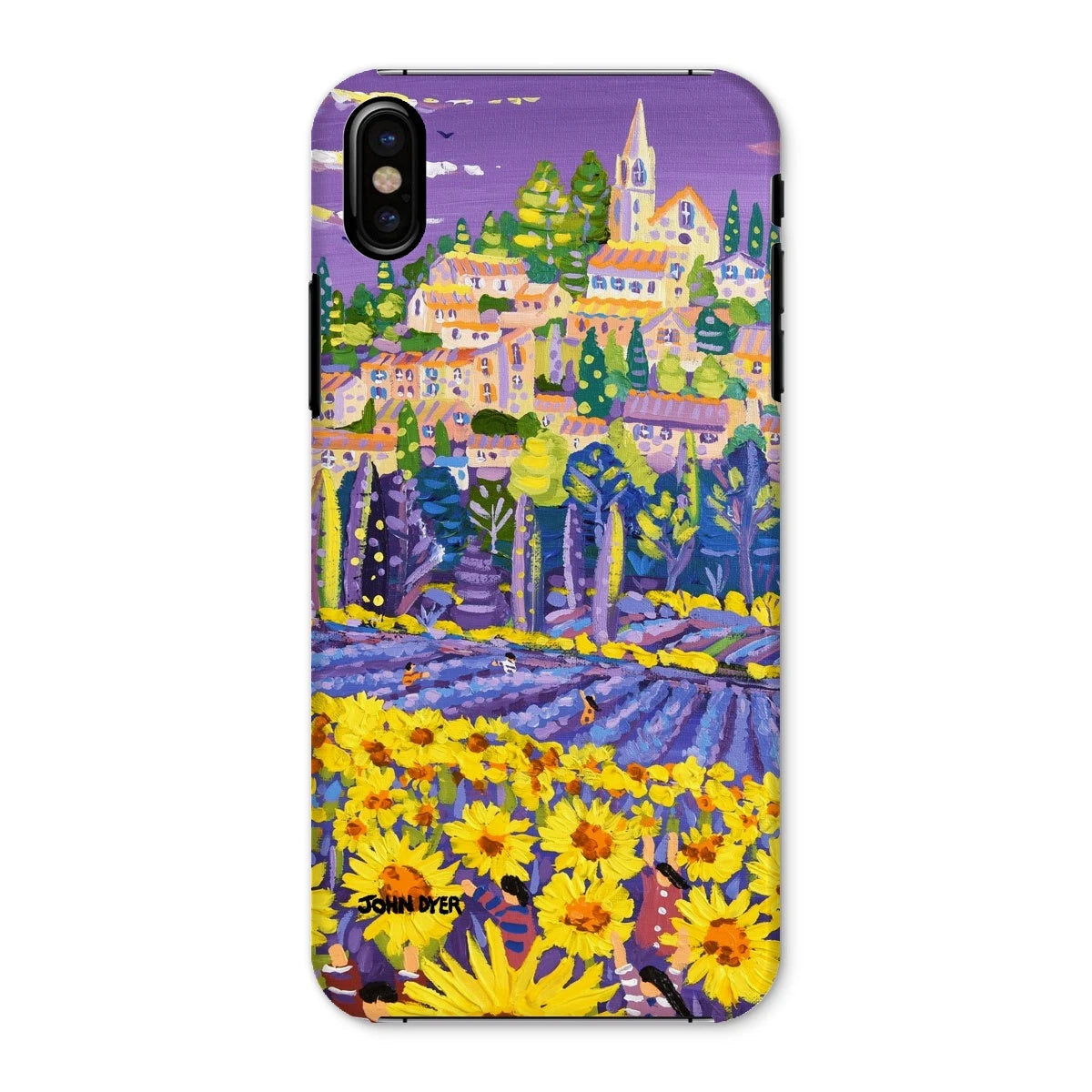 Snap Art Phone Case. Lavender & Sunflower Pickers, Provence, France. Artist John Dyer. Cornwall Art Gallery. John Dyer