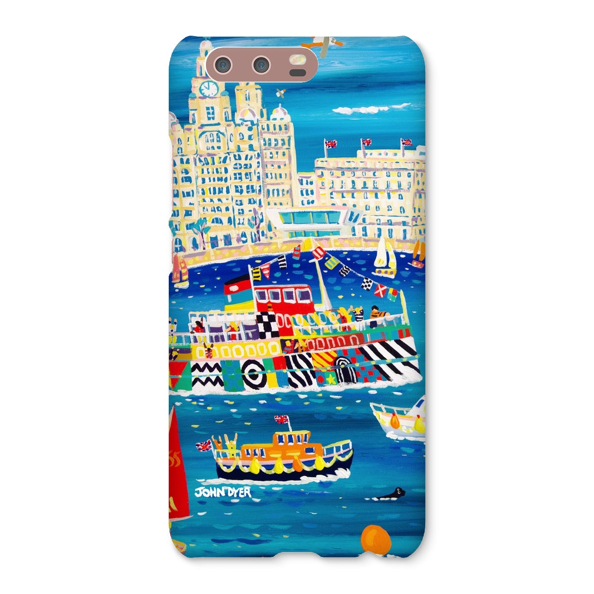 Snap Art Phone Case. Liverpool Mersey River Dazzle Ferry. Artist John Dyer. Cornwall Art Gallery John Dyer