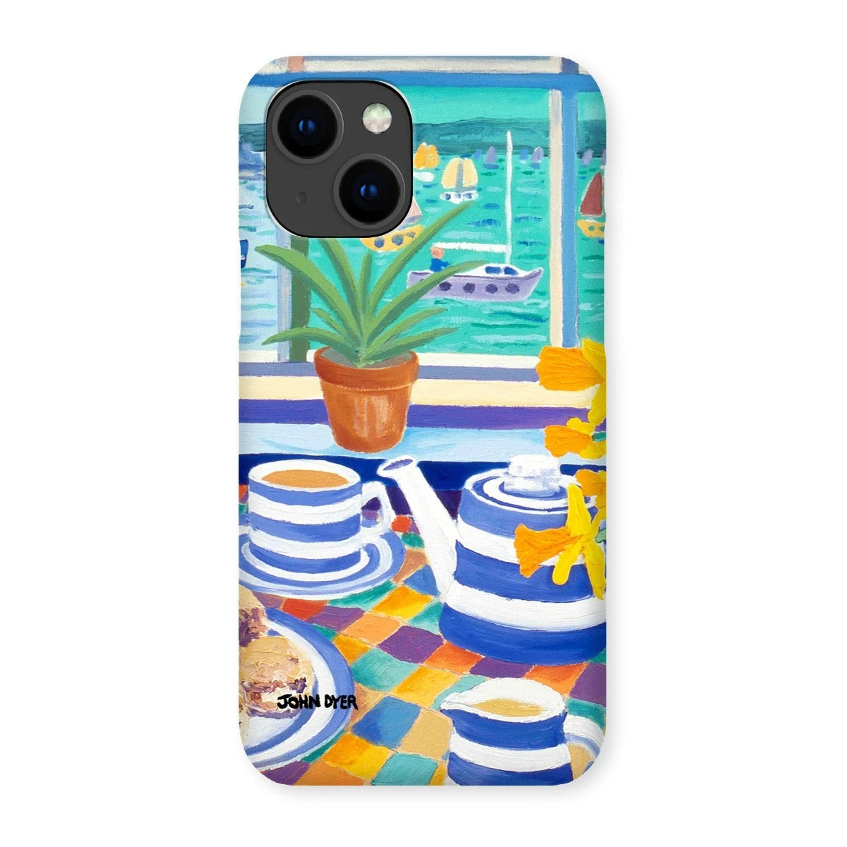 Snap Art Phone Case. Cornishware. Artist John Dyer. Cornwall Art Gallery John Dyer