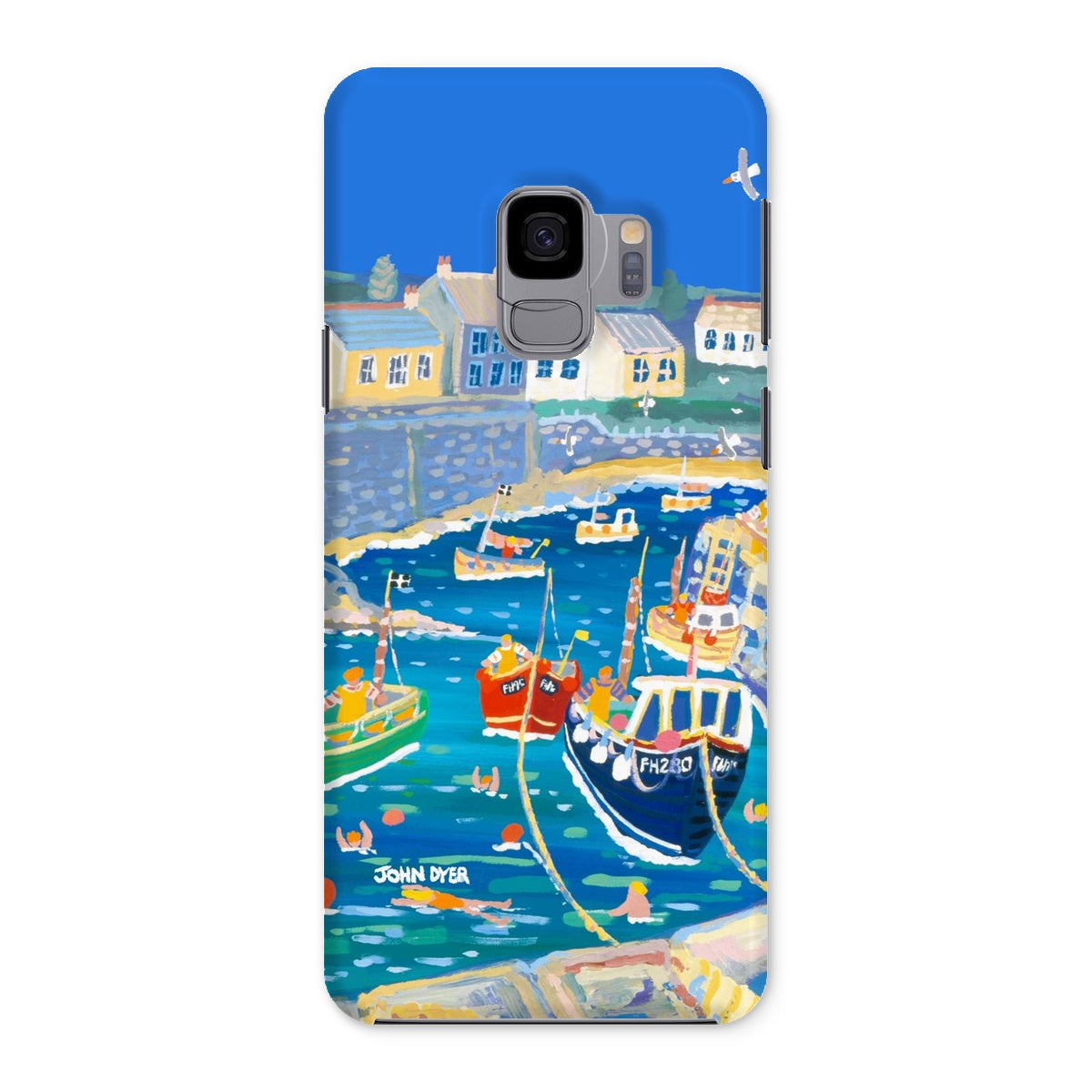Snap Art Phone Case. Coverack Harbour. Artist John Dyer. Cornwall Art Gallery