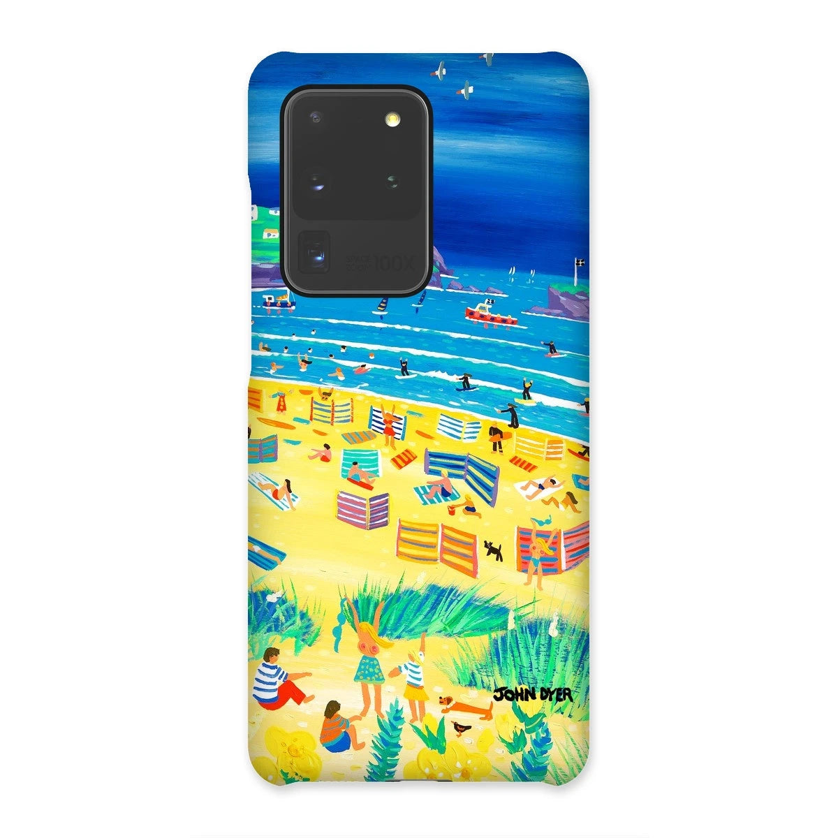 Snap Art Phone Case. Perranporth Beach. Artist John Dyer. Cornwall Art Gallery John Dyer