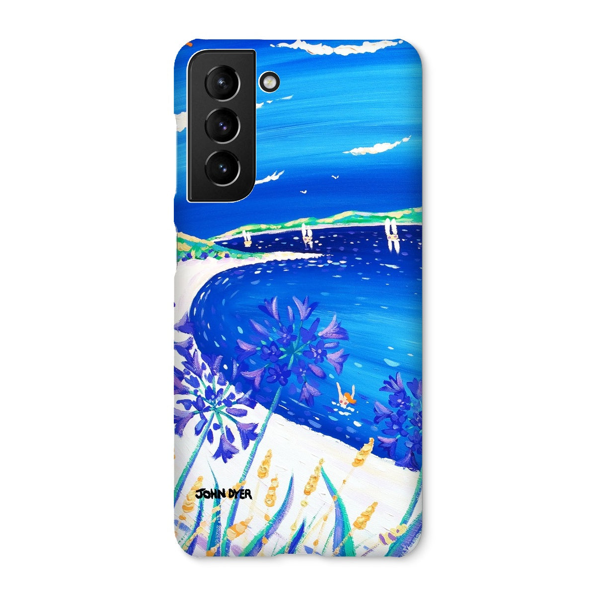 Snap Art Phone Case. Agapanthus Flowers, Tresco. Artist John Dyer. Cornwall Art Gallery.