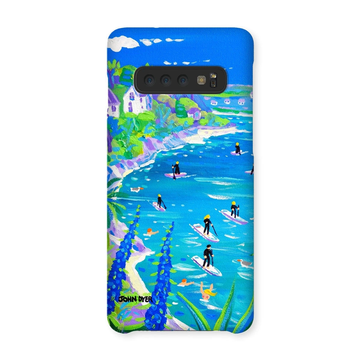 Snap Art Phone Case. SUP Paddleboarding, Gannel Estuary, Newquay. Artist John Dyer. Cornwall Art Gallery John Dyer