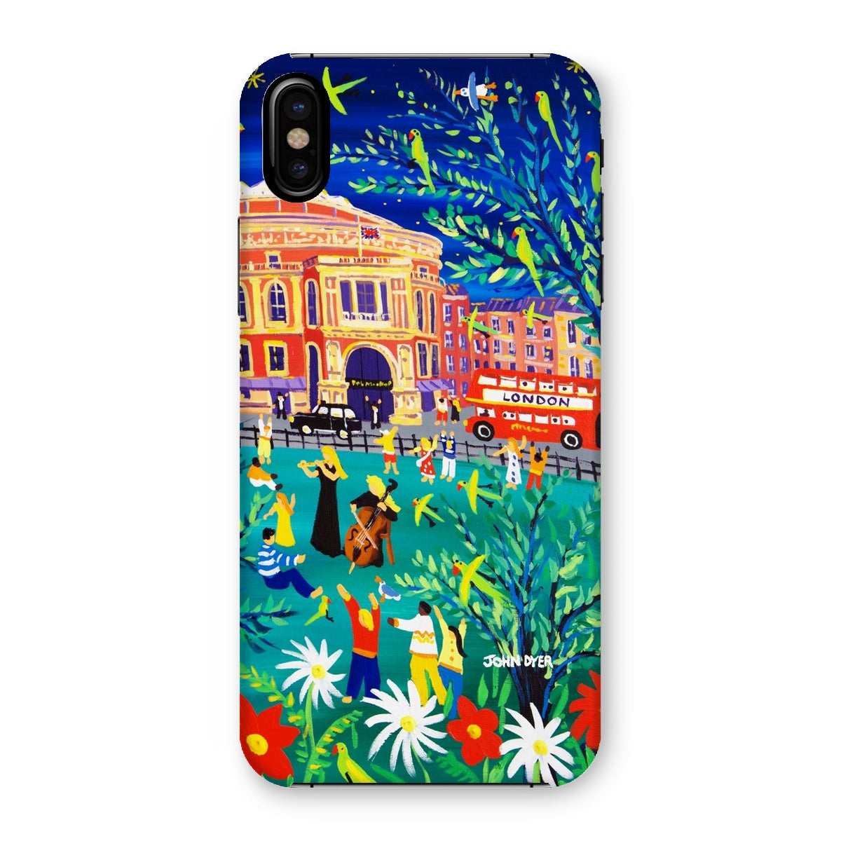 Snap Art Phone Case. Royal Albert Hall, Hyde park, London. Musicians. Artist John Dyer. Cornwall Art Gallery
