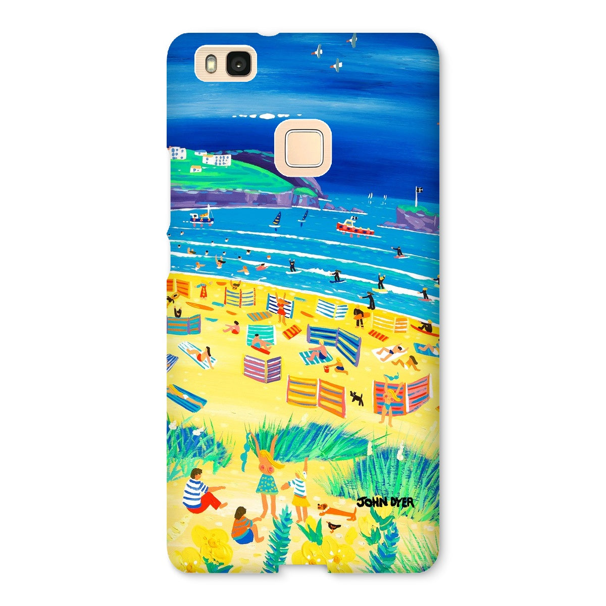 Snap Art Phone Case. Perranporth Beach. Artist John Dyer. Cornwall Art Gallery