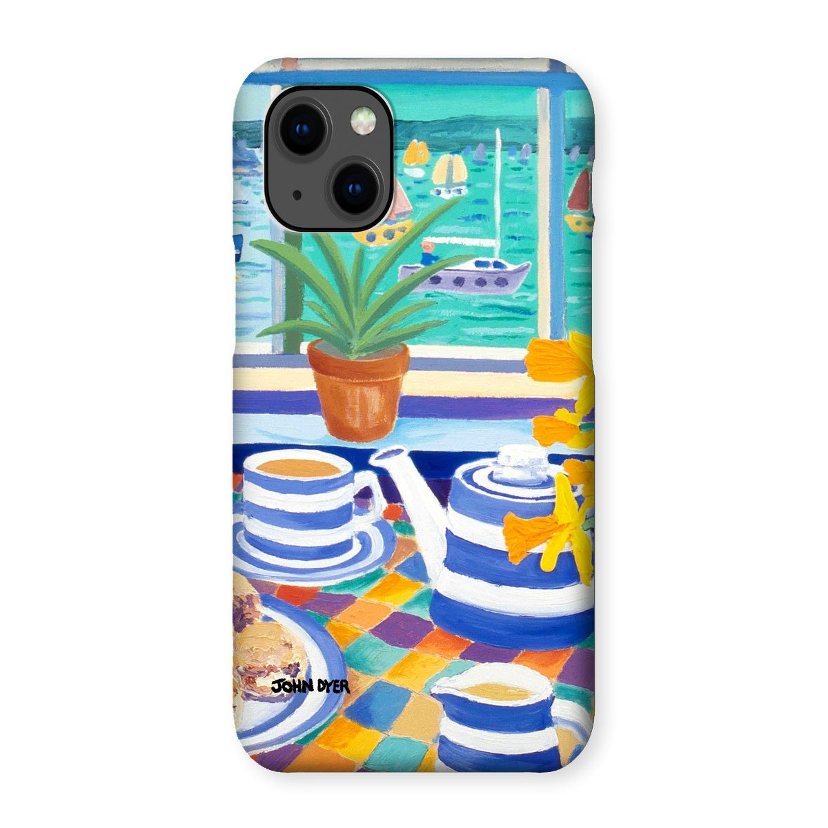 Snap Art Phone Case. Cornishware. Artist John Dyer. Cornwall Art Gallery