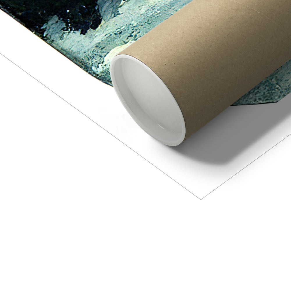 Alfred Wallis Open Edition Cornish Art Print. 'Headland with Two Three-Masters'. Cornwall Art Gallery Historic Art