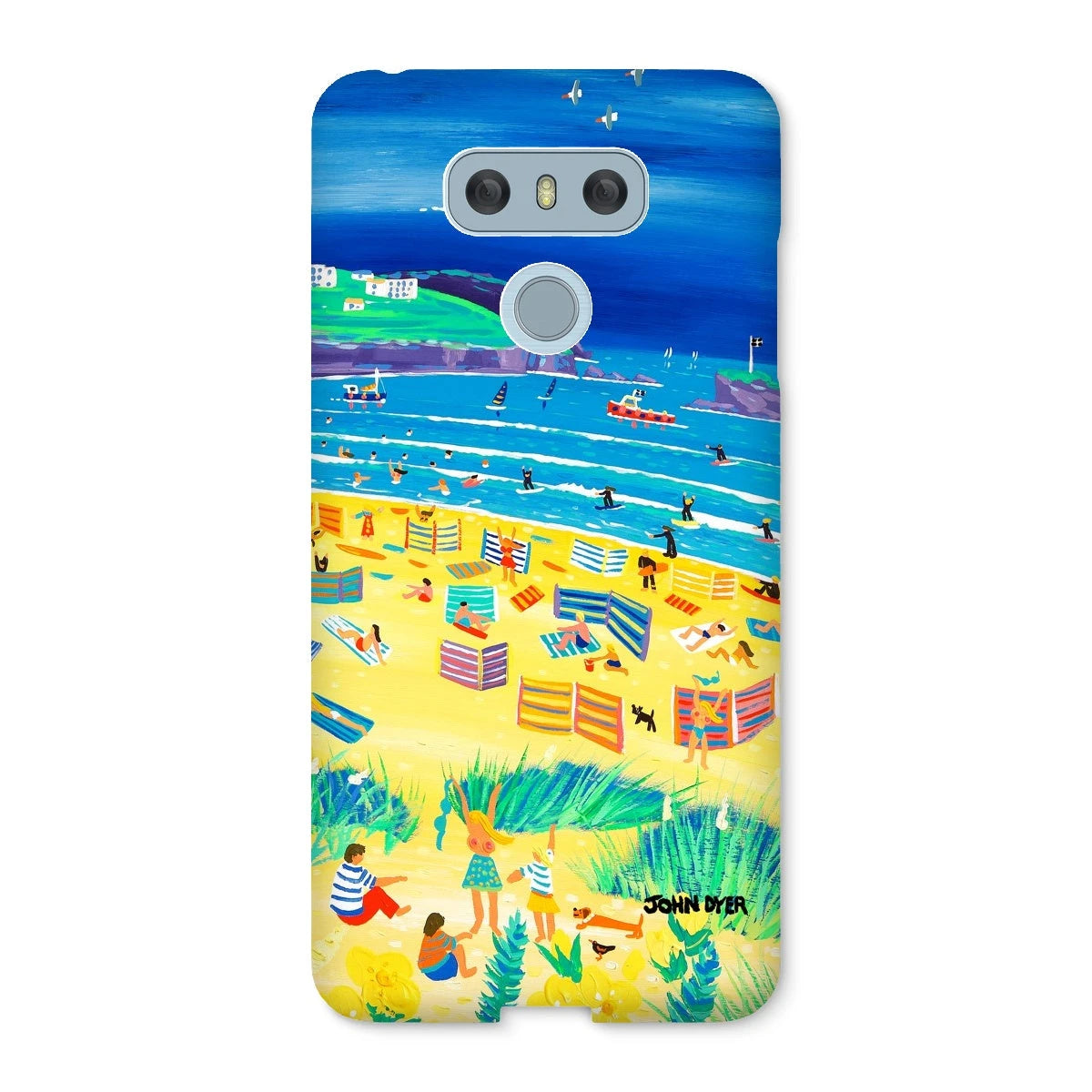 Snap Art Phone Case. Perranporth Beach. Artist John Dyer. Cornwall Art Gallery John Dyer
