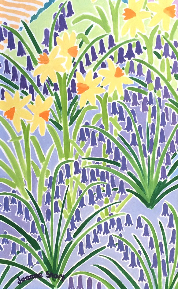 Original Oil Painting by Joanne Short. Spring has Sprung, Mount's Bay, Cornwall.