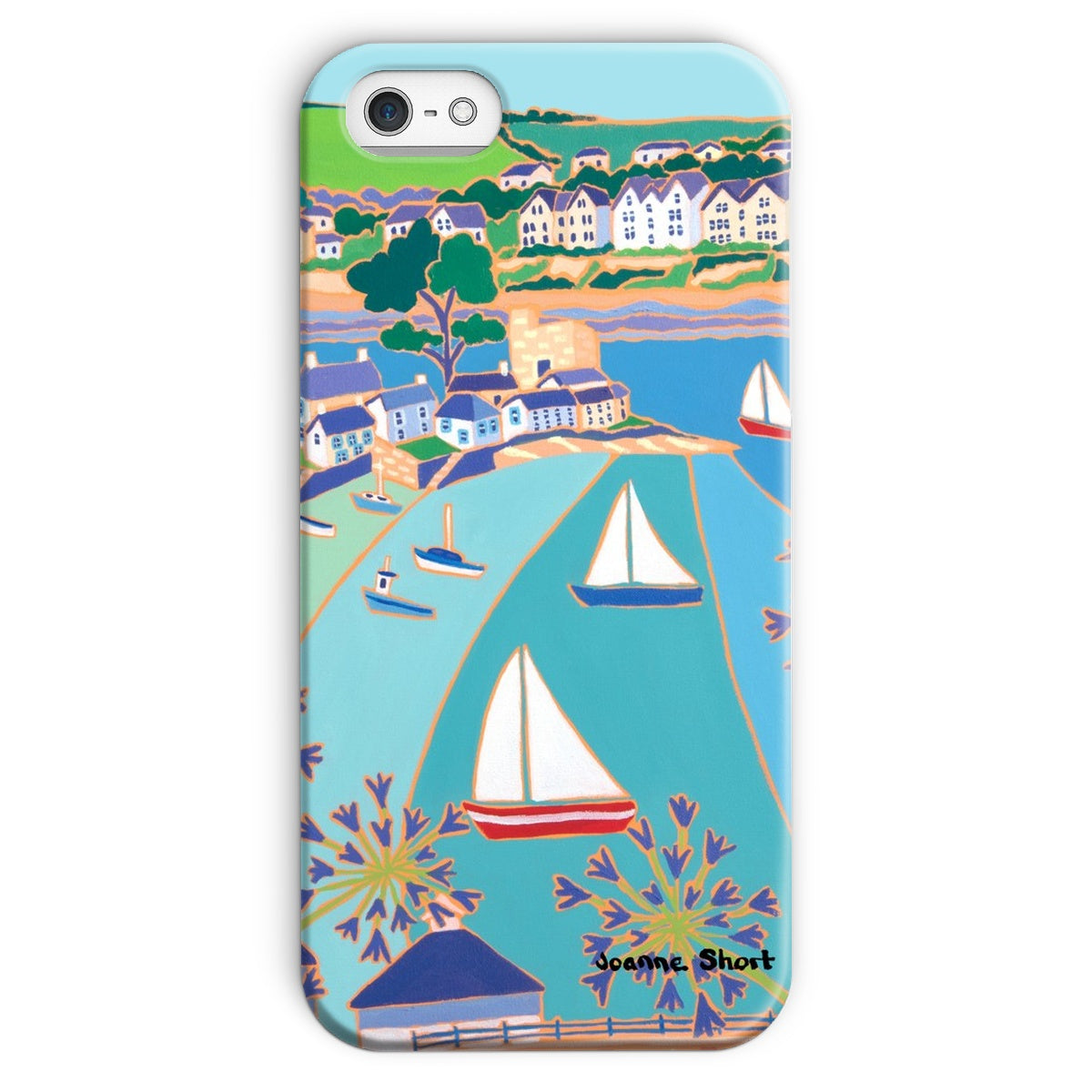 Snap Art Phone Case. Polruan & Fowey River. Artist Joanne Short. Cornwall Art Gallery