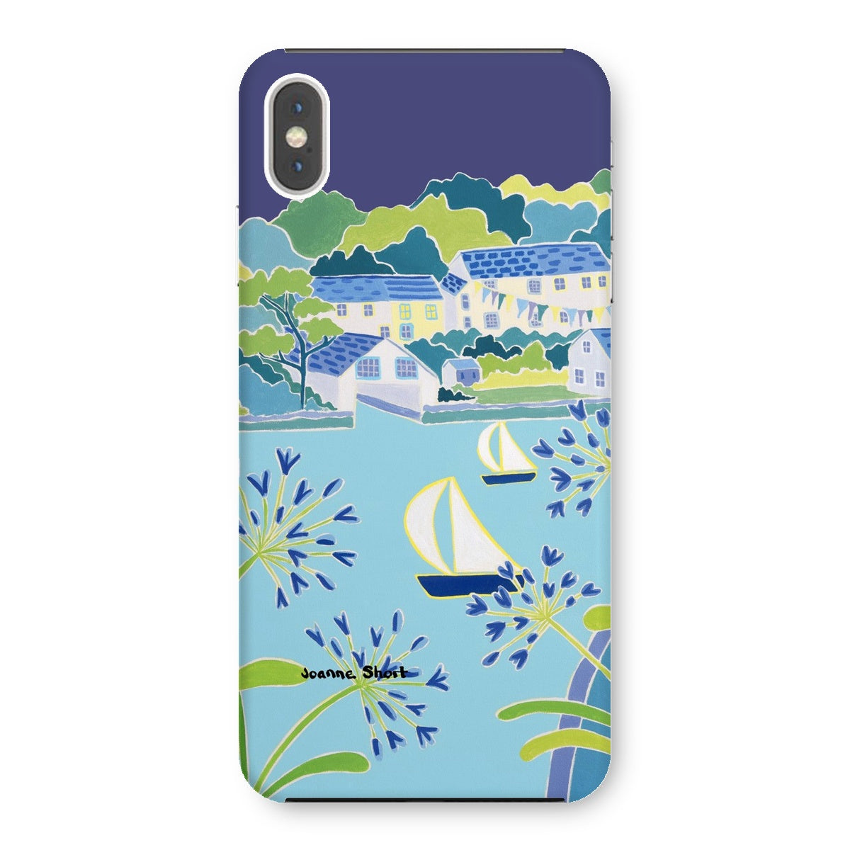 Snap Art Phone Case. Helford River & Village. Artist Joanne Short. Cornwall Art Gallery