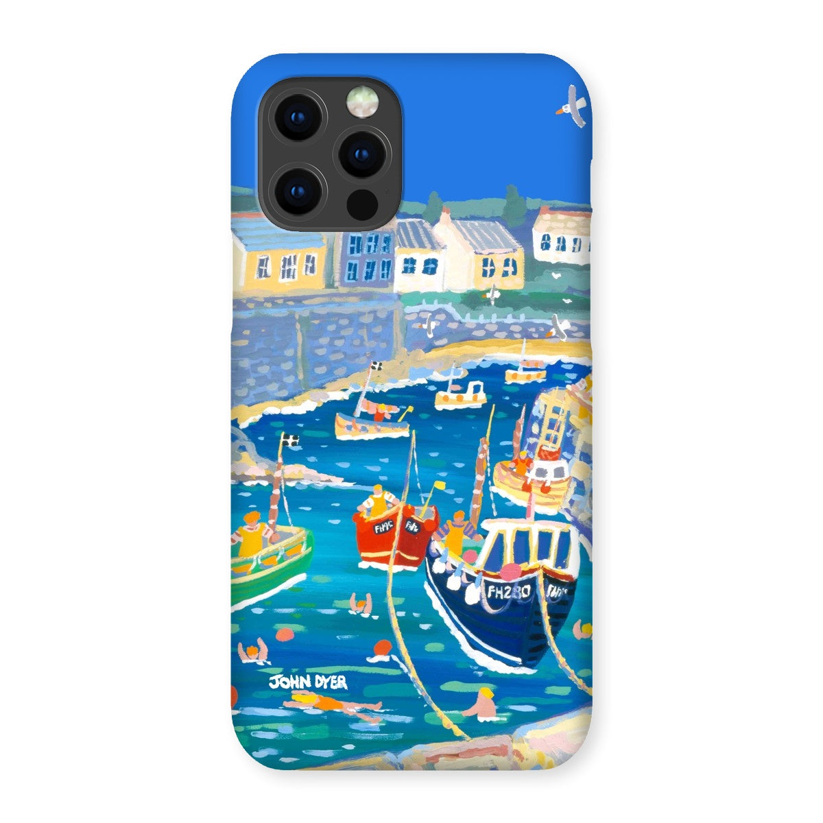 Snap Art Phone Case. Coverack Harbour. Artist John Dyer. Cornwall Art Gallery