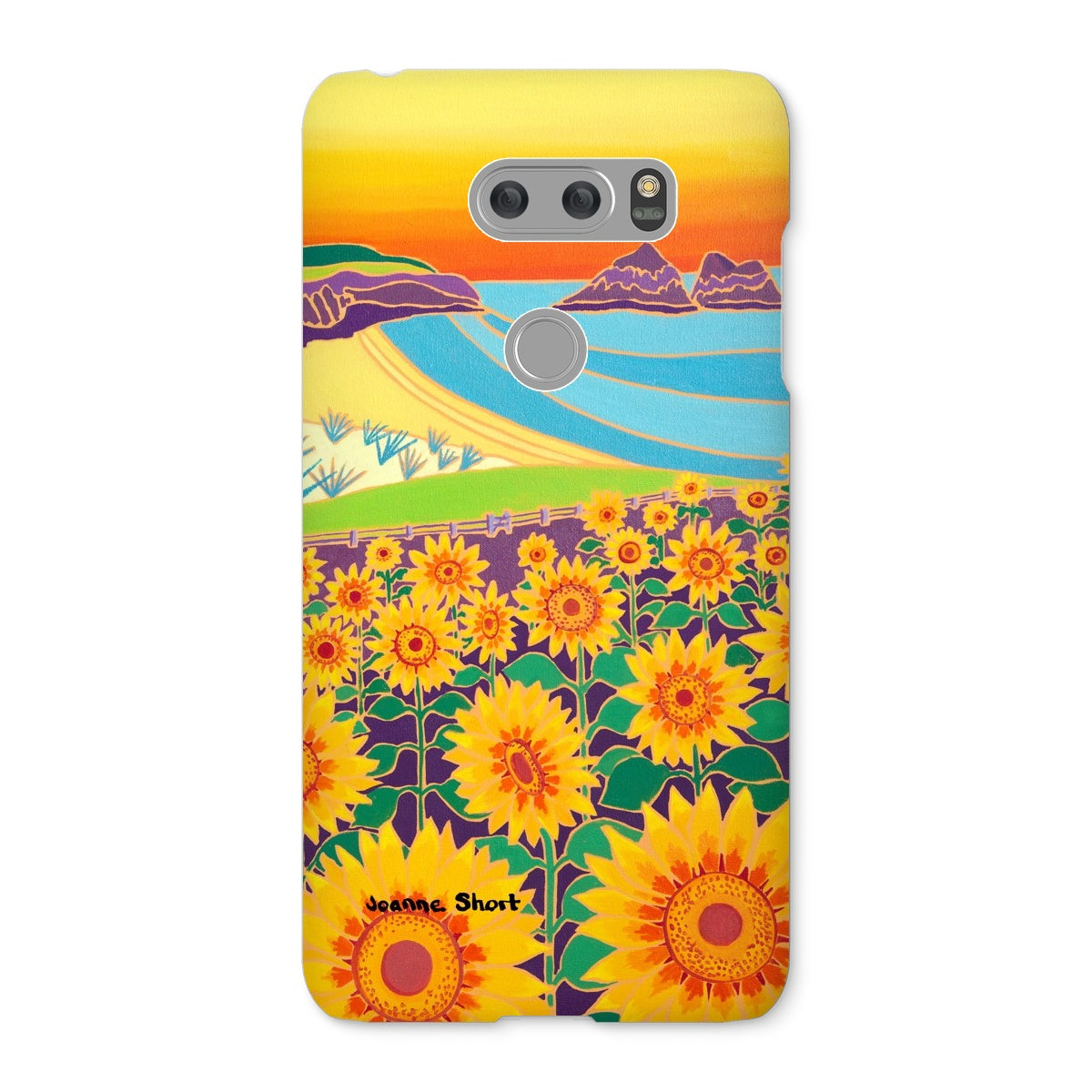 Snap Art Phone Case. Sunflowers, Holywell Bay. Artist Joanne Short. Cornwall Art Gallery