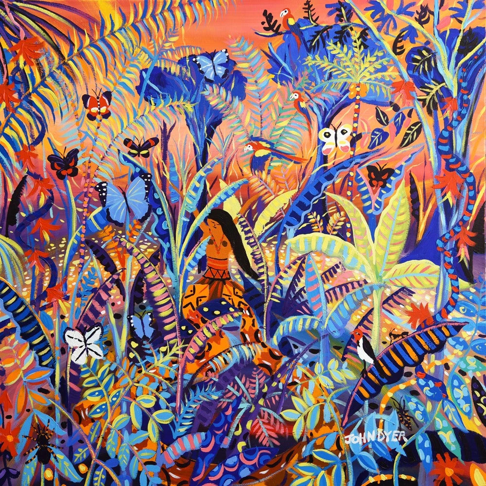 Vana. The Spirit of our shadows. Painting inspired by the Yawanawá Tribe. Amazon Rainforest. Original Painting by John Dyer John Dyer