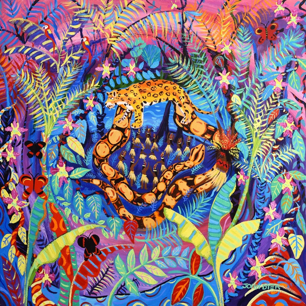 Original Painting by John Dyer. Nawê. Painting inspired by the Yawanawá Tribe. Amazon Rainforest. John Dyer
