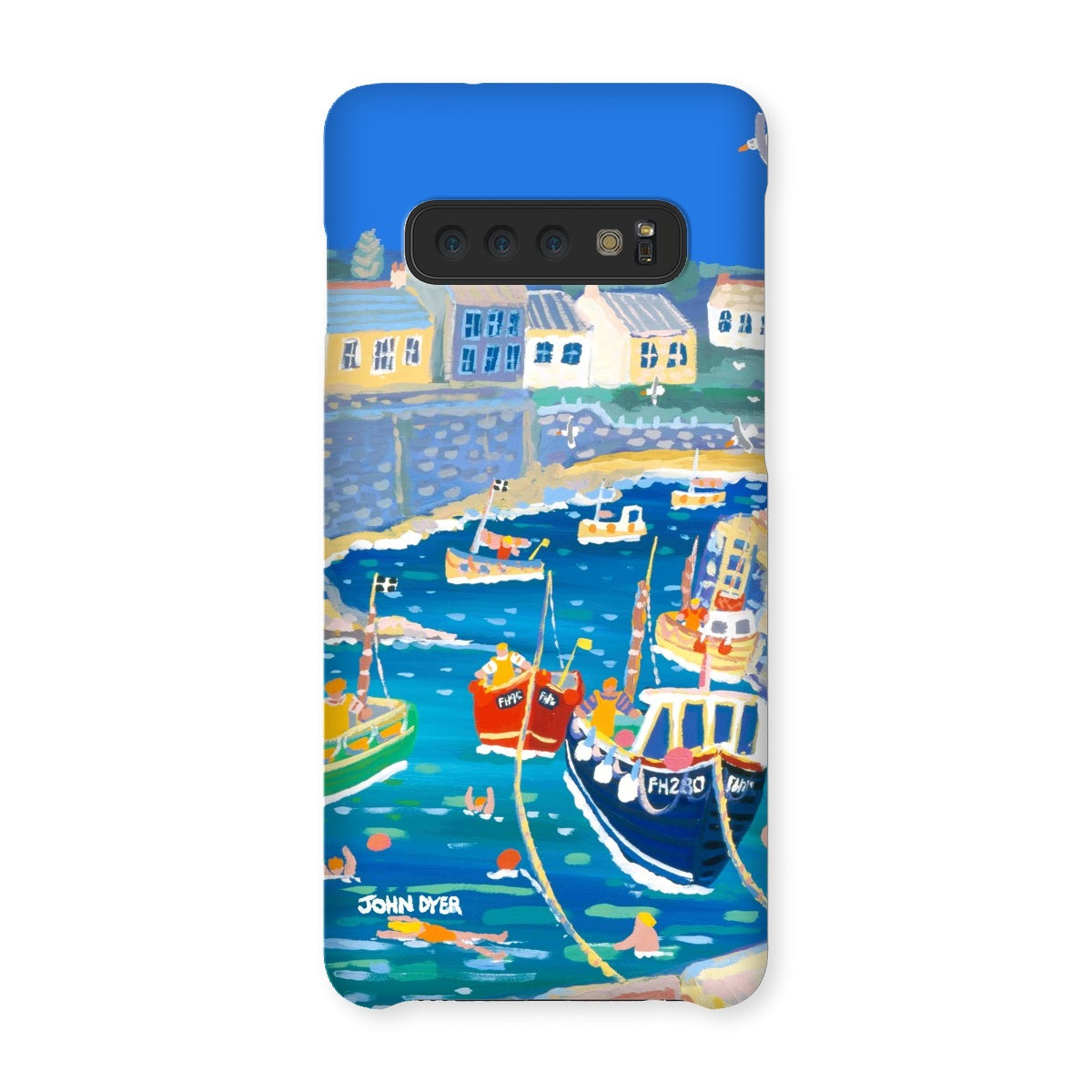 Snap Art Phone Case. Coverack Harbour. Artist John Dyer. Cornwall Art Gallery