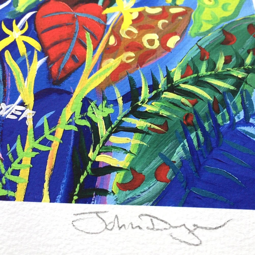 Limited Edition by artist John Dyer. Yuxi Yuve - The Water Spirit of the Amazon Rainforest. Eden Project Artist in Residence John Dyer